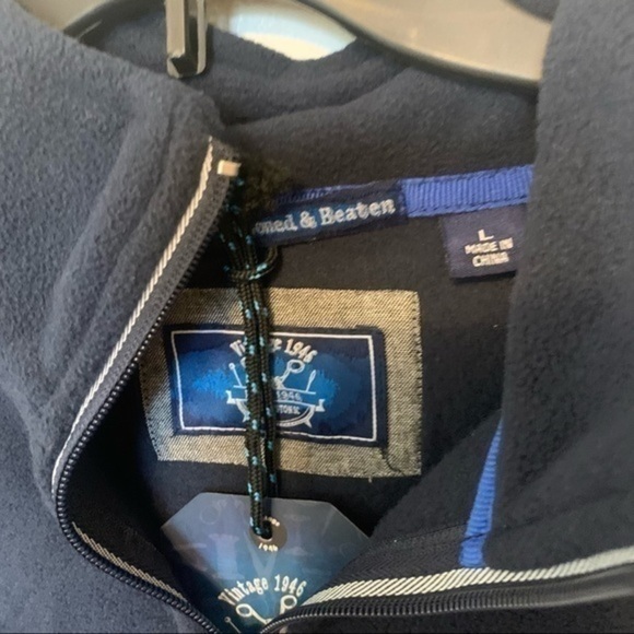 Vintage 1946 Partial Zip Fleece Knit Sweater large - Picture 6 of 6